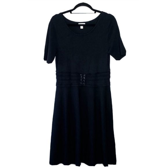 Maison Jules Womens Belted Fit & Flare Dress Size M - Picture 2 of 7